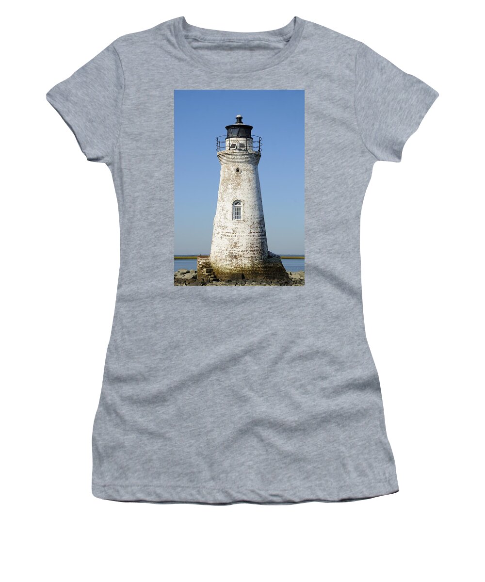 Cockspur Island Light Women's T-Shirt featuring the photograph The Cockspur Island Light by Bradford Martin
