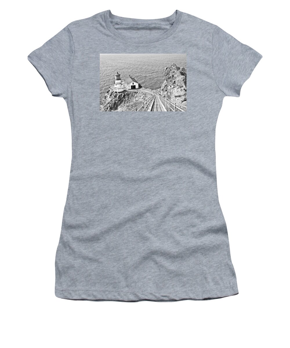 Lighthouse Women's T-Shirt featuring the photograph The Descent To Light by Priya Ghose