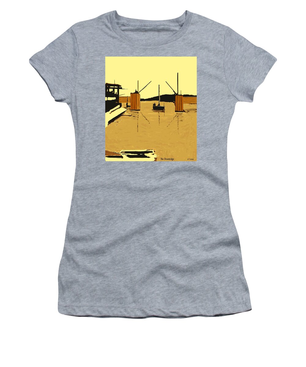 Fineartamerica.com Women's T-Shirt featuring the painting The Drawbridge Number 18 by Diane Strain