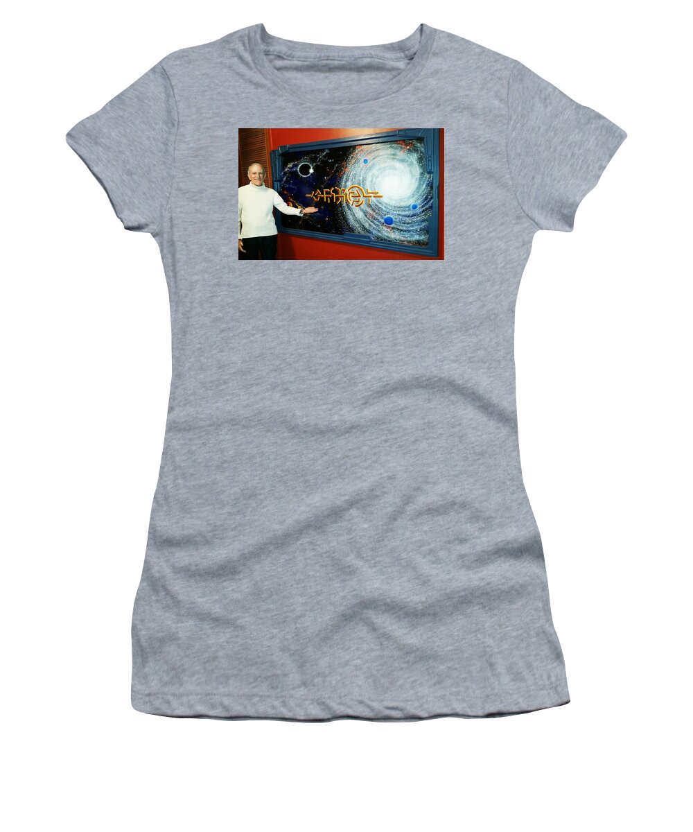 Symbols Women's T-Shirt featuring the painting The Enigma Painting by Hartmut Jager