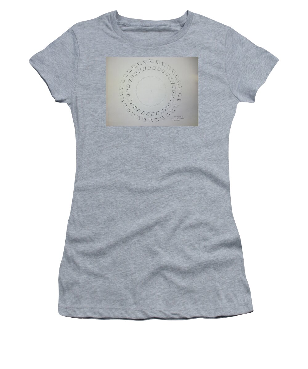 Pi Women's T-Shirt featuring the drawing The eye of Pi by Jason Padgett