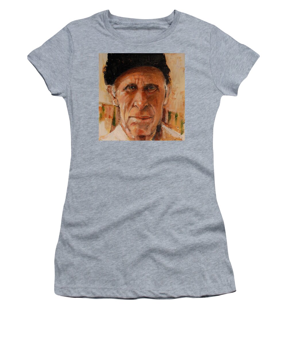 Senior Man Women's T-Shirt featuring the painting The Gillie by Jean Cormier