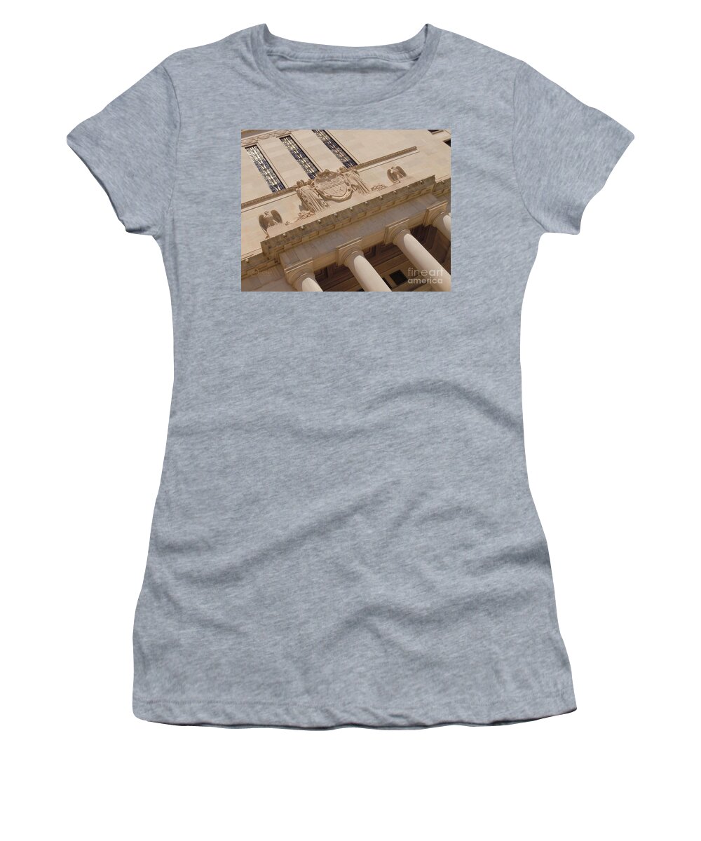 Architecture Women's T-Shirt featuring the photograph The Historical Federal Reserve Bank of Dallas by Robert ONeil