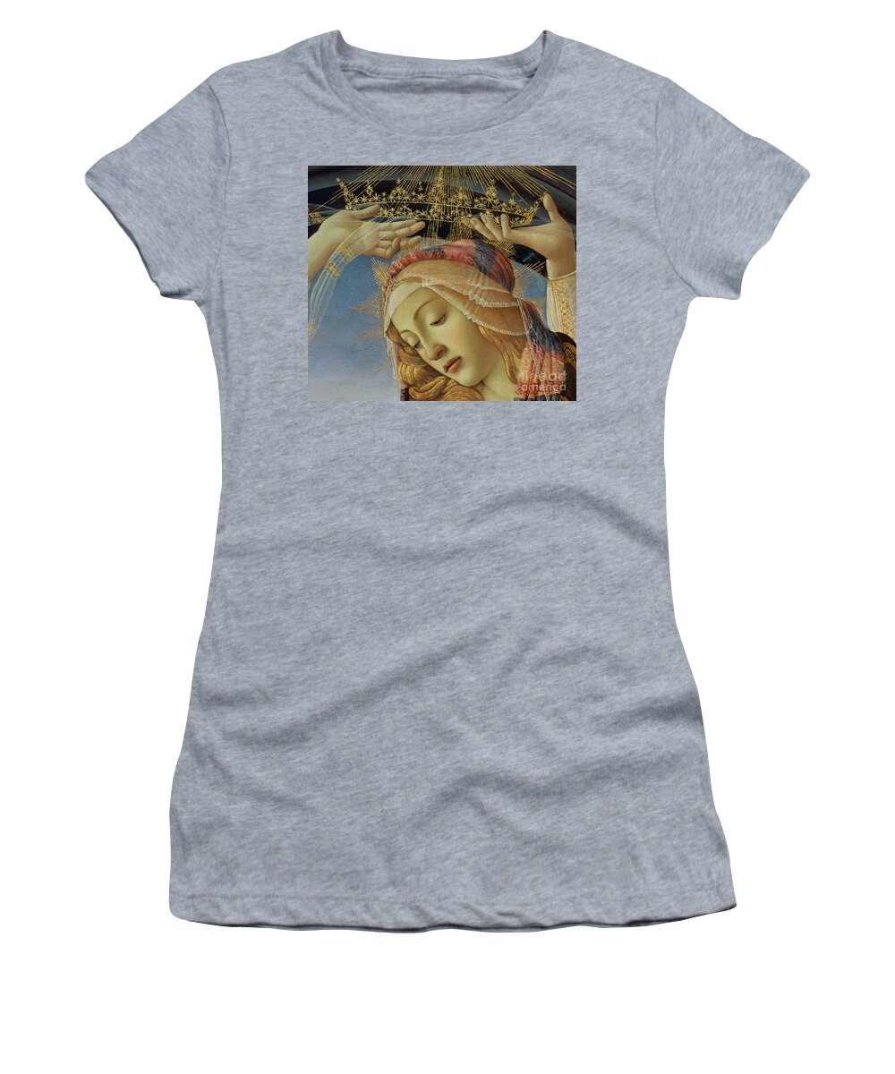 The Women's T-Shirt featuring the painting The Madonna of the Magnificat by Botticelli by Sandro Botticelli