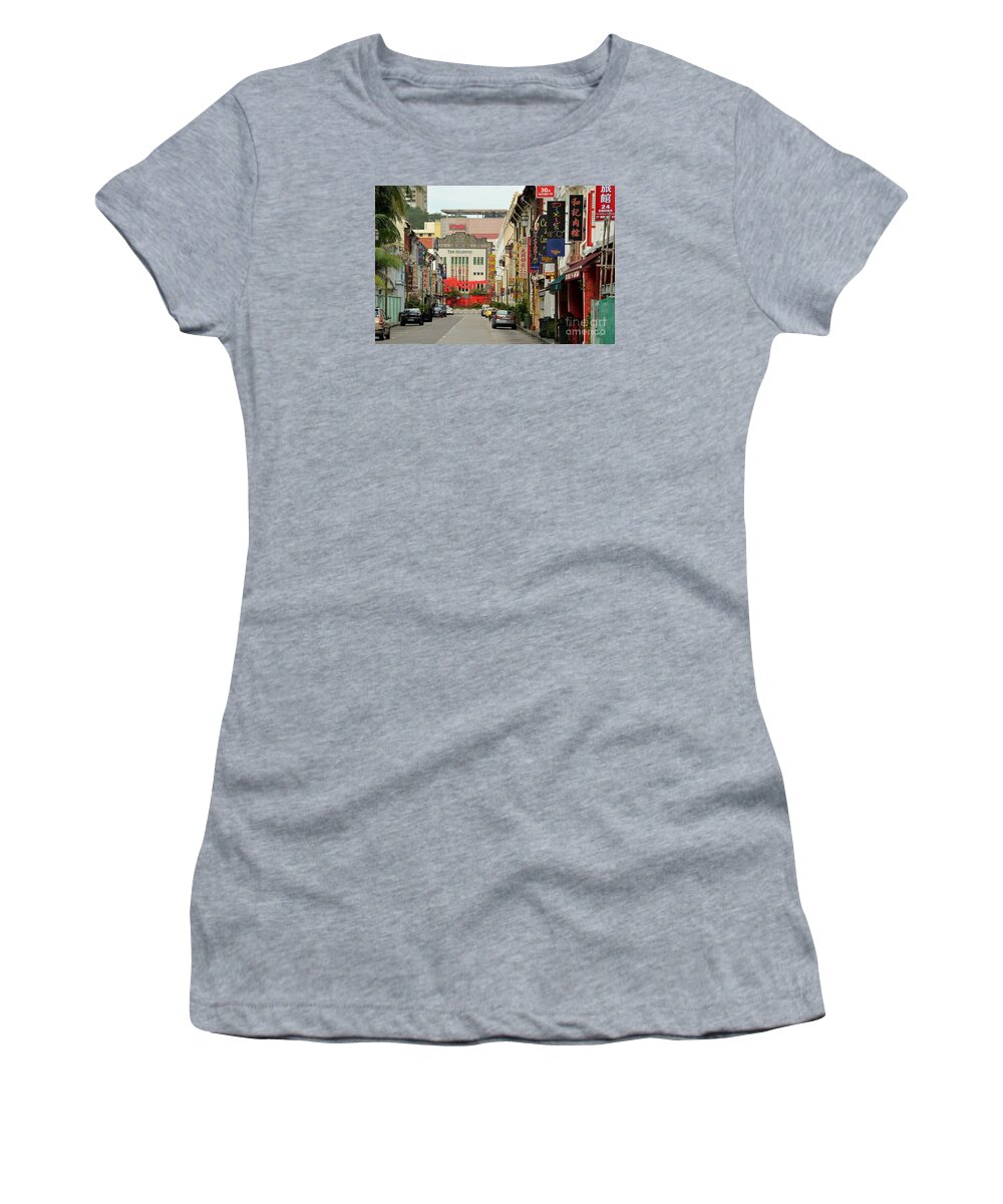Majestic Women's T-Shirt featuring the photograph The Majestic Theater Chinatown Singapore by Imran Ahmed