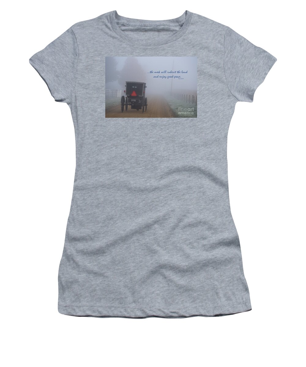 Amish Women's T-Shirt featuring the photograph The Meek by David Arment