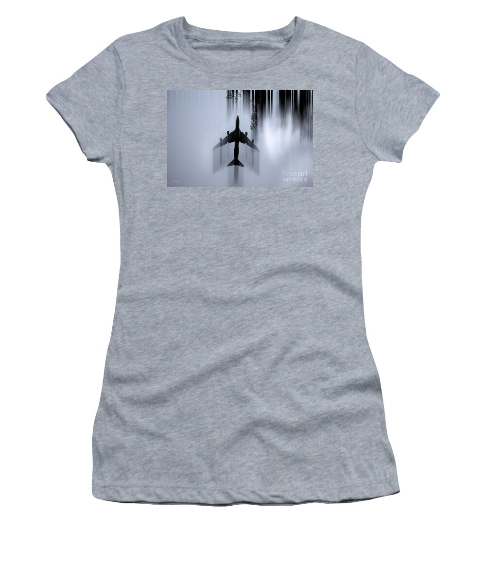Jet Aircraft Women's T-Shirt featuring the photograph The Noise Coming From Above by Rene Triay FineArt Photos