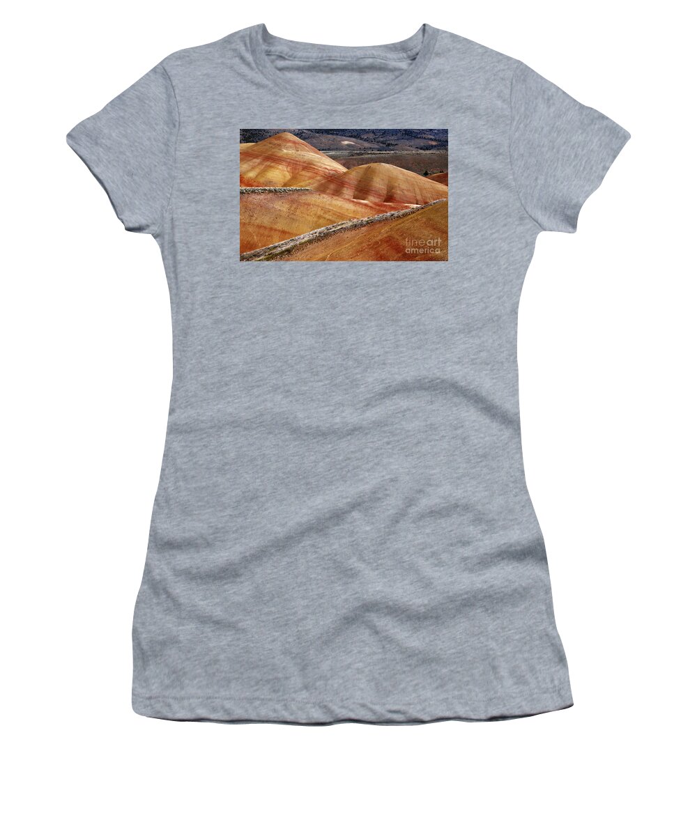 Painted Hills Women's T-Shirt featuring the photograph The Painted Hills by Vivian Christopher