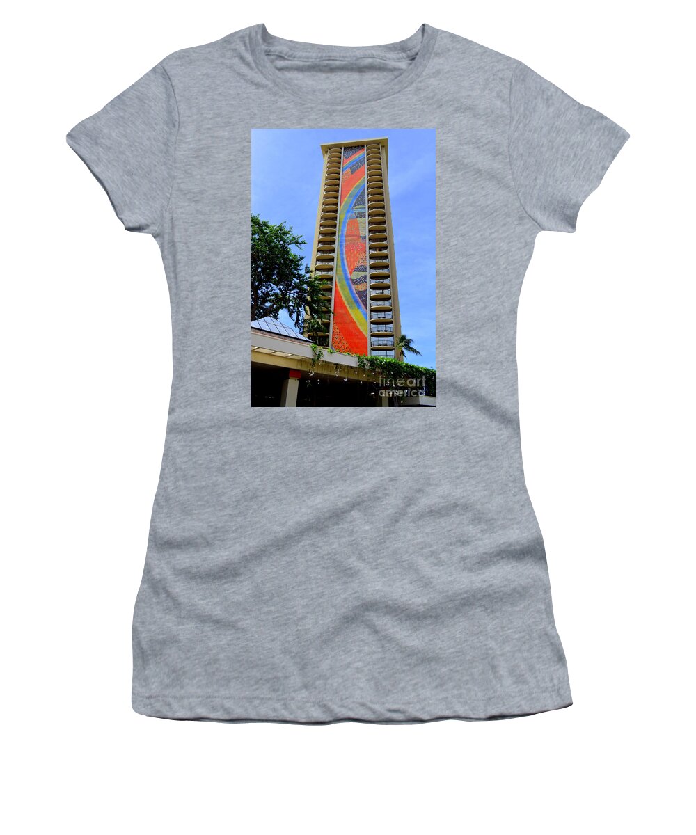 Rainbow Tower Women's T-Shirt featuring the photograph The Rainbow Tower by Mary Deal