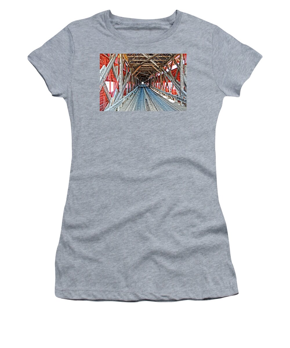 Structure Women's T-Shirt featuring the photograph The Road Less Traveled by Bianca Nadeau