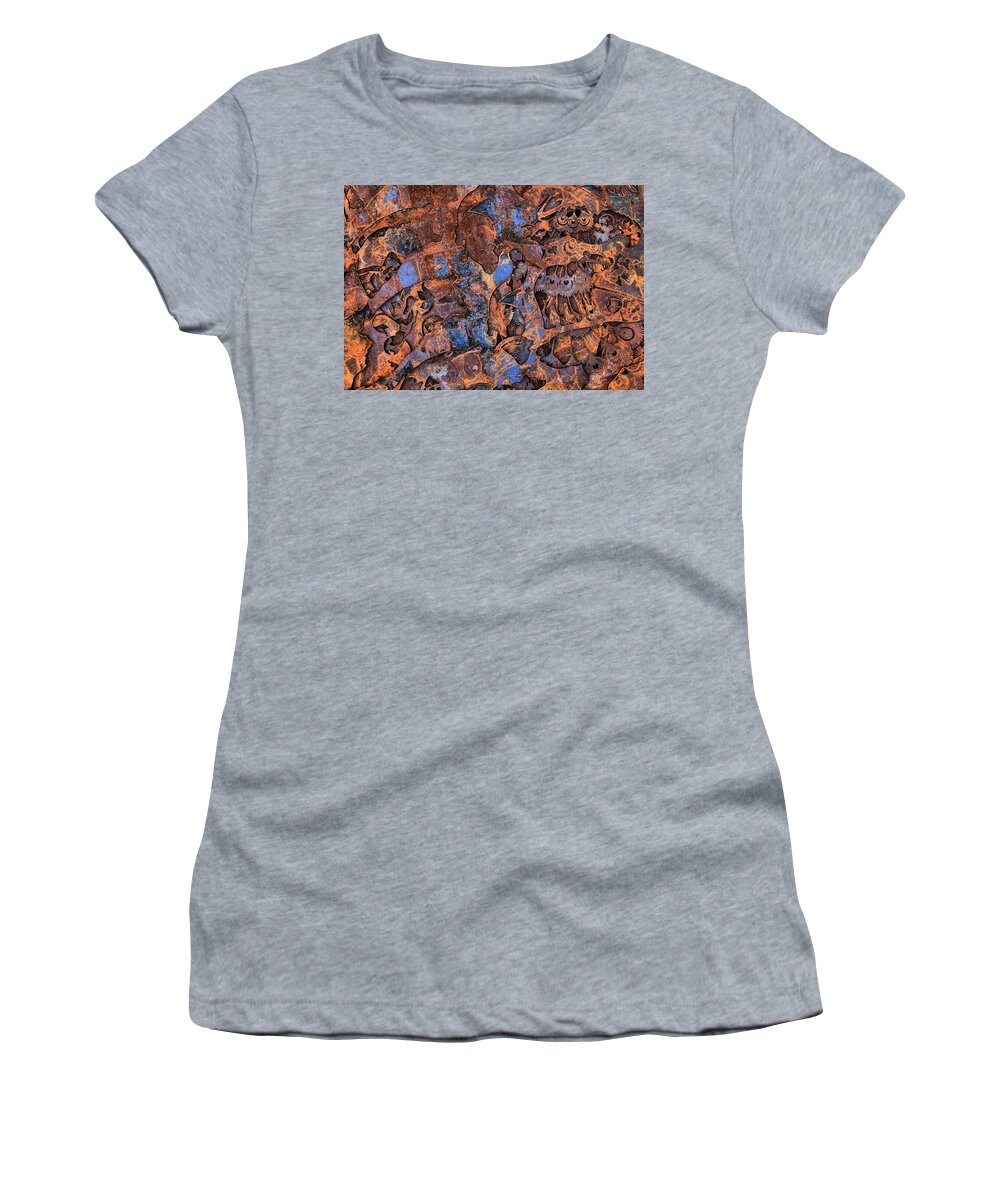 Metal Women's T-Shirt featuring the photograph The Scrap Pile by Donald J Gray