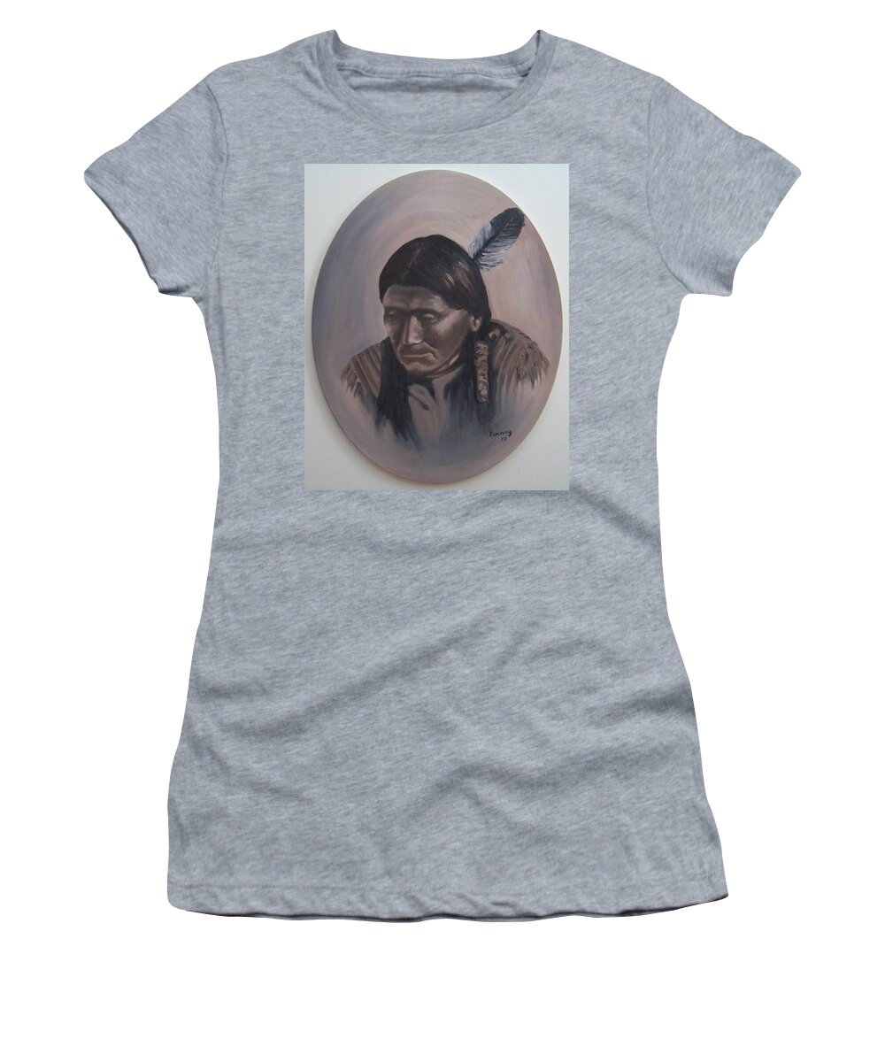 Michael Women's T-Shirt featuring the painting The Story Teller by Michael TMAD Finney
