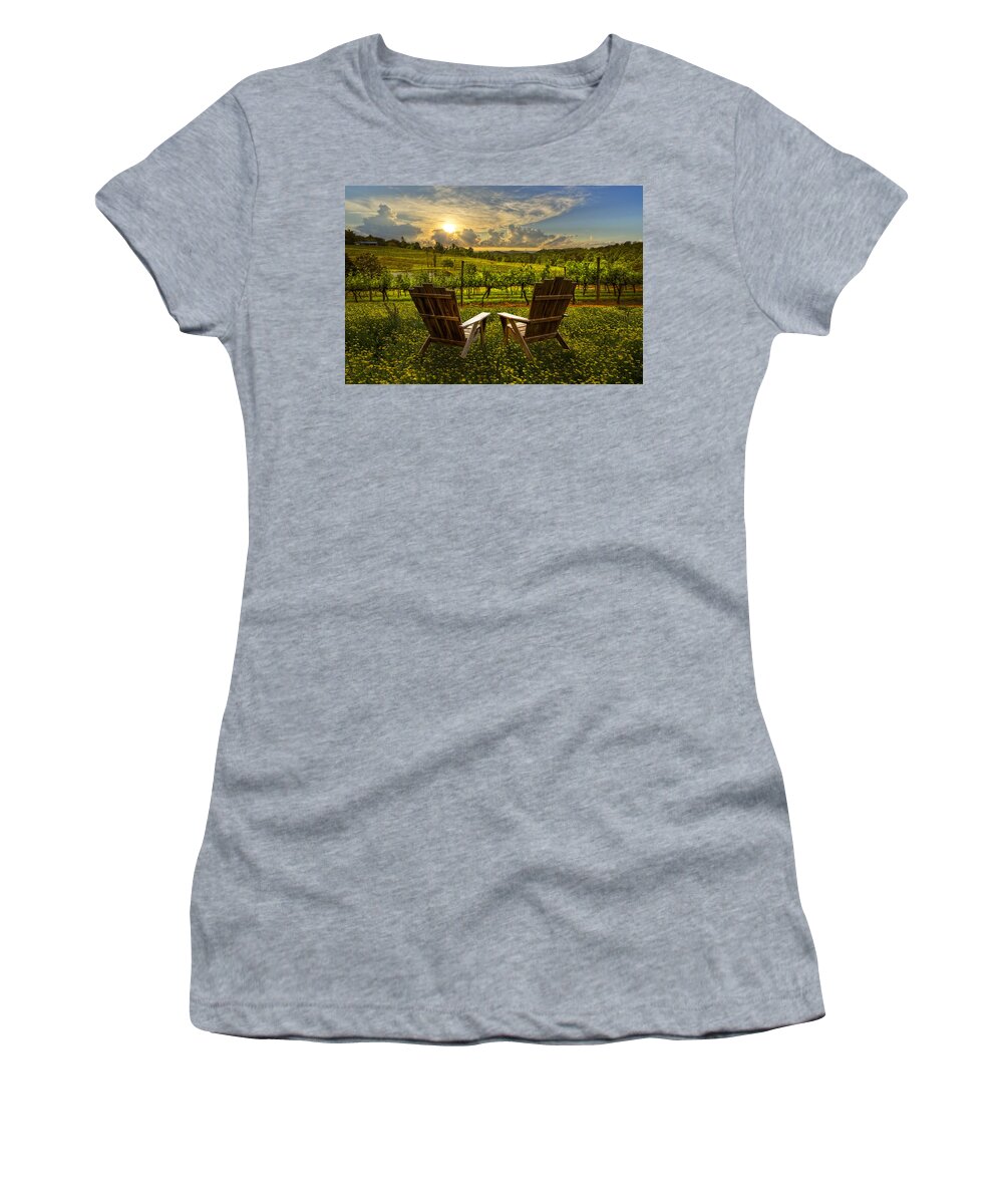 Appalachia Women's T-Shirt featuring the photograph The Vineyard  by Debra and Dave Vanderlaan