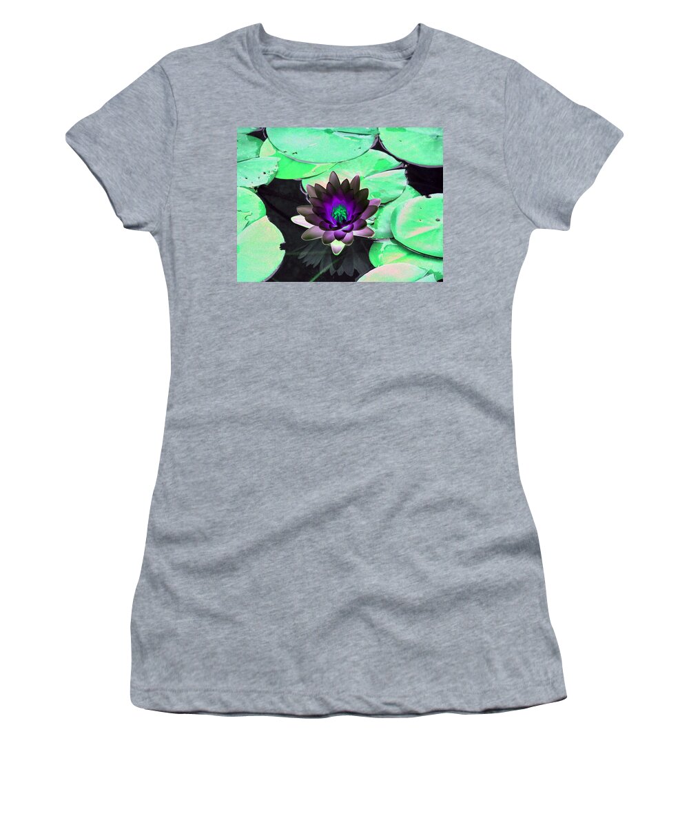 Water Lilies Women's T-Shirt featuring the photograph The Water Lilies Collection - PhotoPower 1113 by Pamela Critchlow
