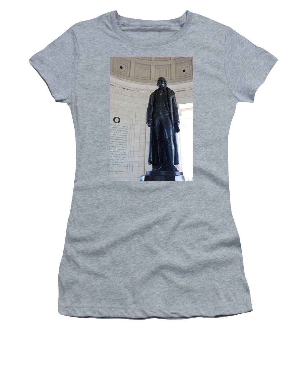 Declaration Of Independence Women's T-Shirt featuring the photograph Thomas Jefferson Statue by Kenny Glover