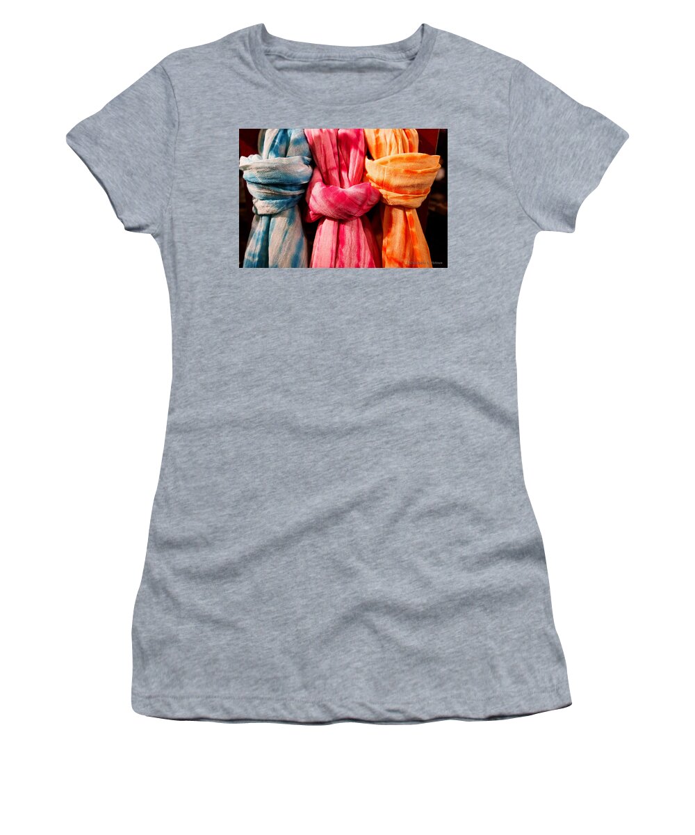 Christopher Holmes Photography Women's T-Shirt featuring the photograph Three Tie-Dye Knots by Christopher Holmes
