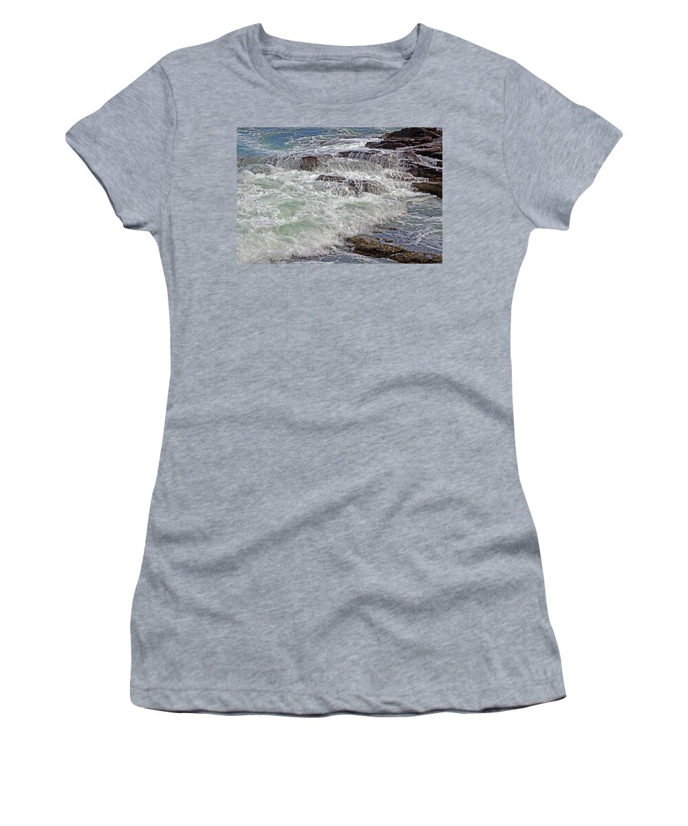 Sea Women's T-Shirt featuring the photograph Thunder and Lace by Lynda Lehmann