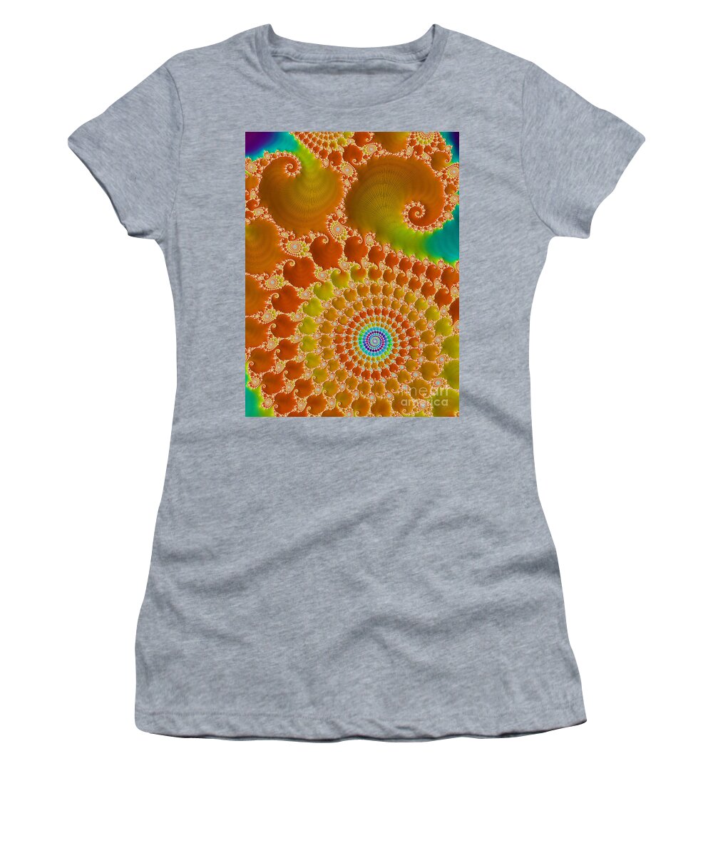 Rainbow Women's T-Shirt featuring the digital art Tie Dye by Heidi Smith