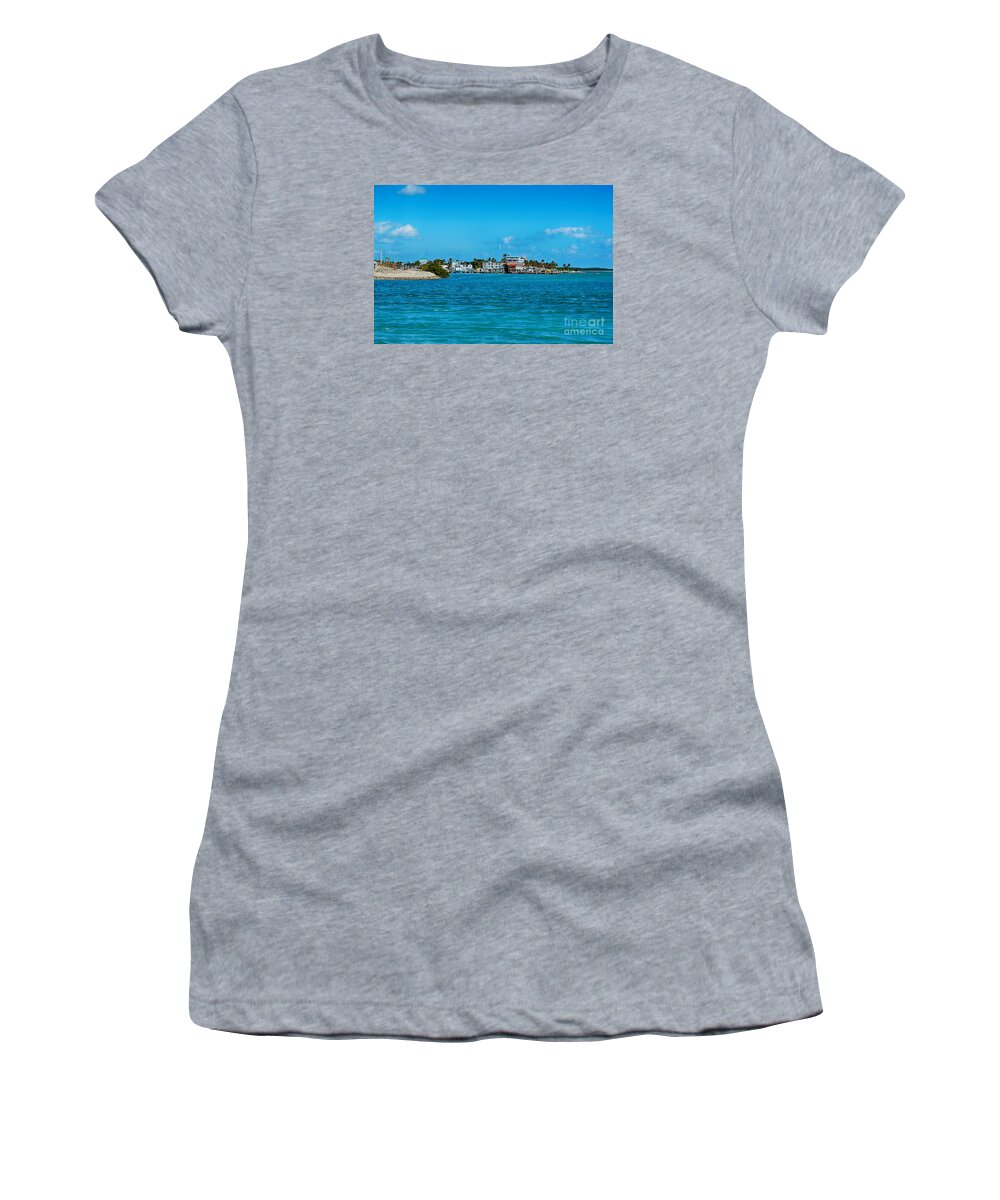Tiki Bar Florida Keys Islamorada Women's T-Shirt featuring the photograph Tiki Bar Islamorada by Chris Thaxter