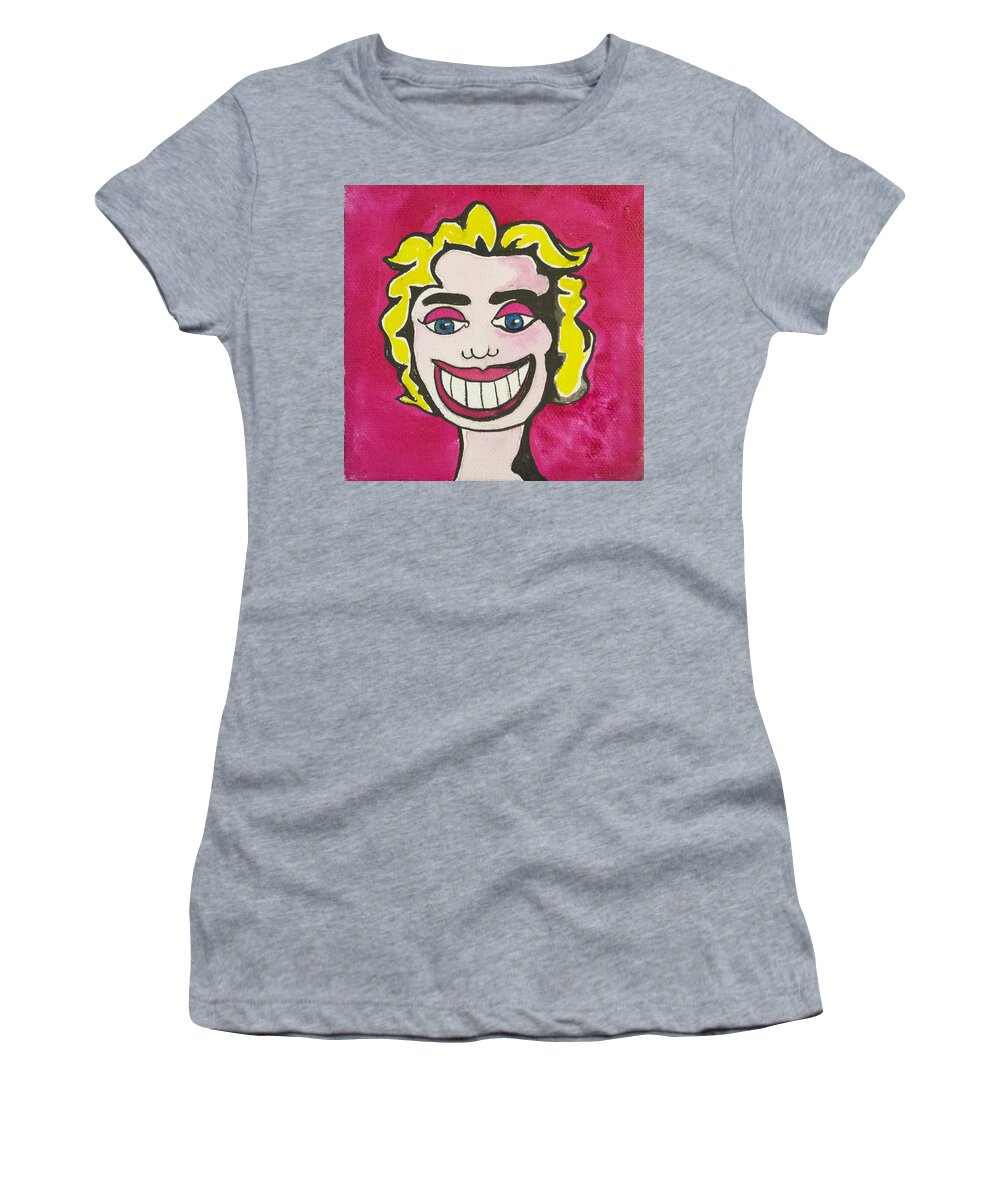 Marilyn Monroe Women's T-Shirt featuring the painting Tillie as Marilyn by Patricia Arroyo