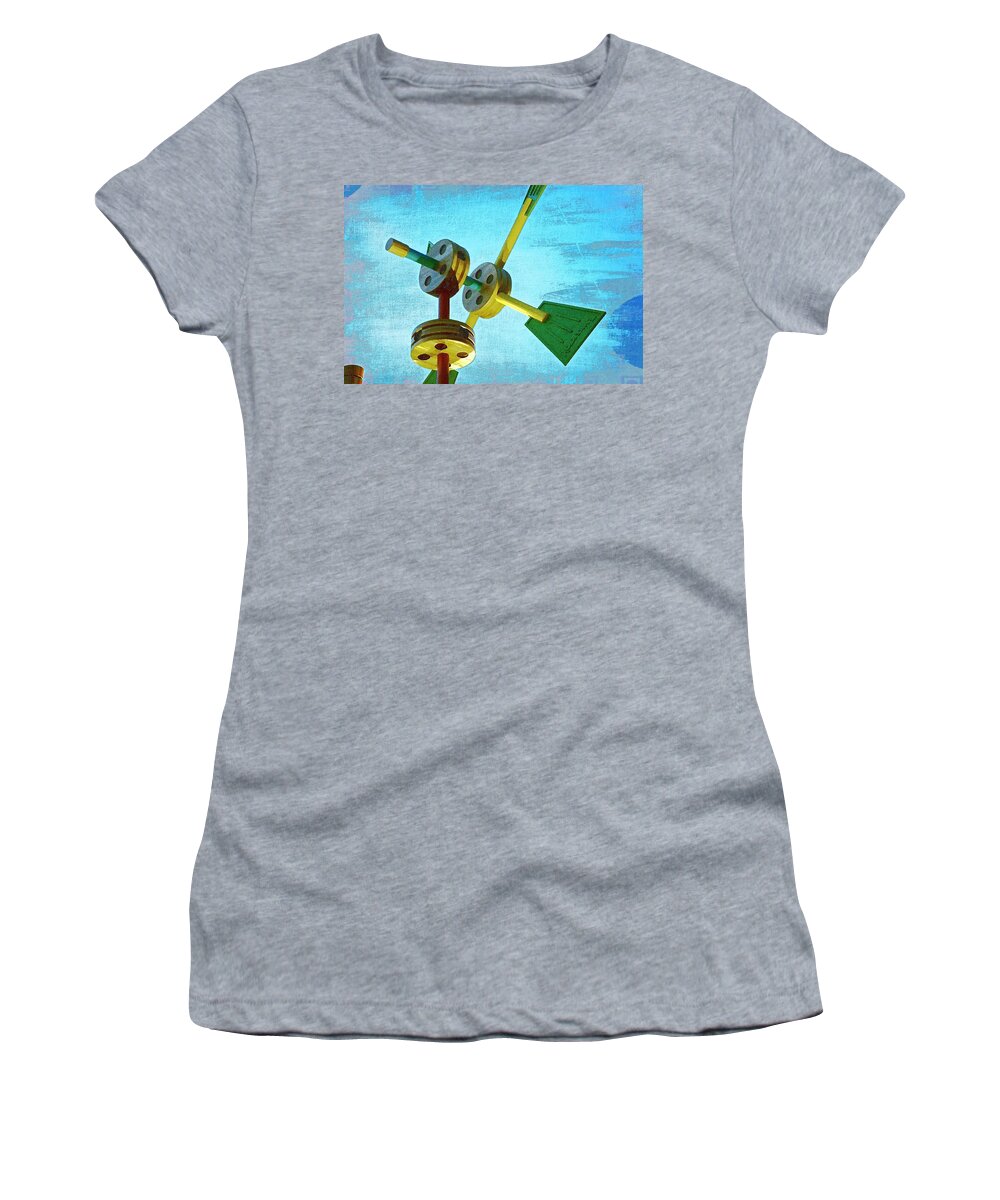 Toys Women's T-Shirt featuring the photograph Tinkertoys by Laurie Perry