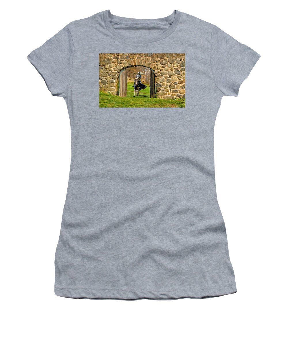 Knight Women's T-Shirt featuring the photograph To The Rescue by Liz Mackney