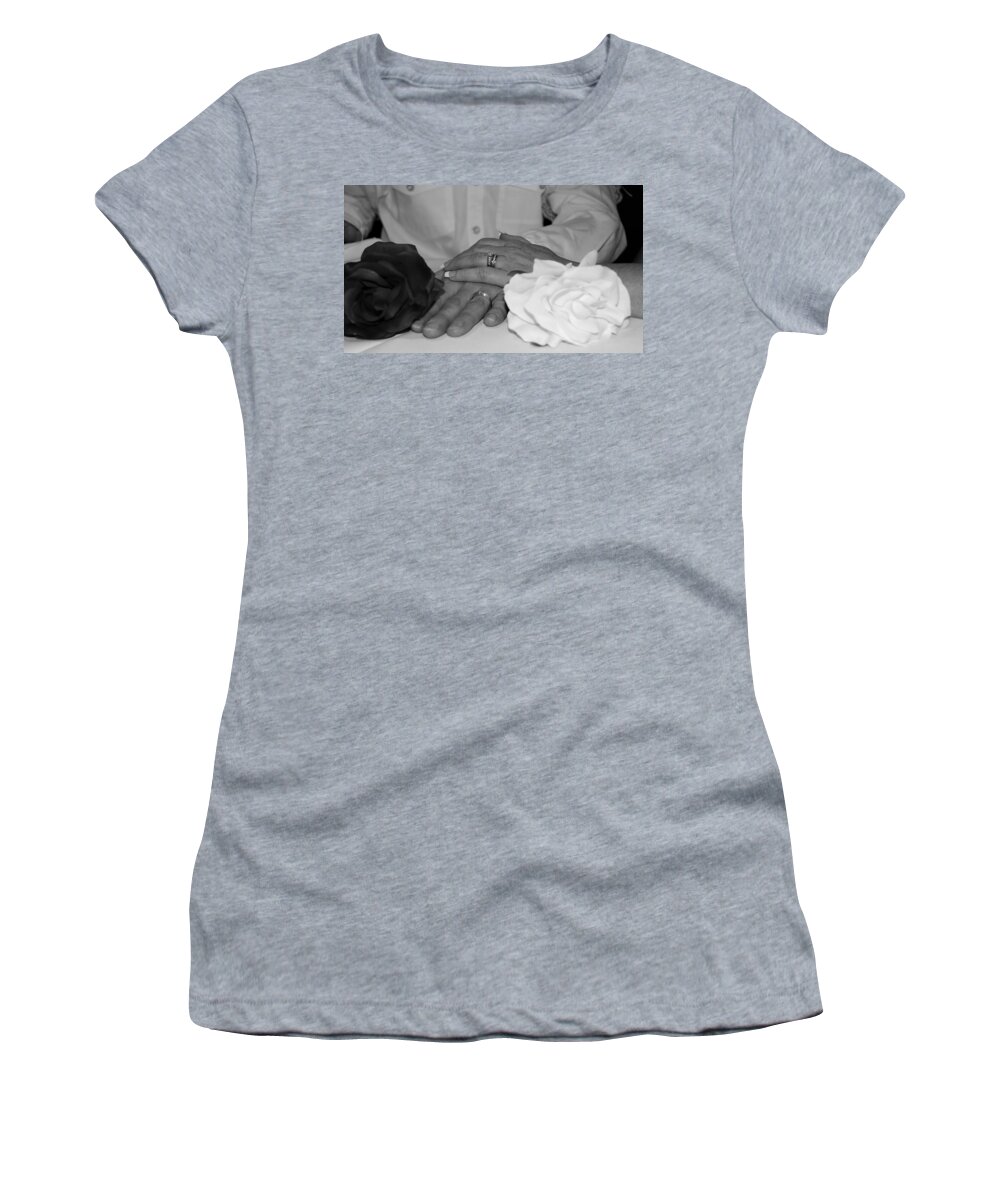 Hands Women's T-Shirt featuring the photograph Together Forever by Davandra Cribbie