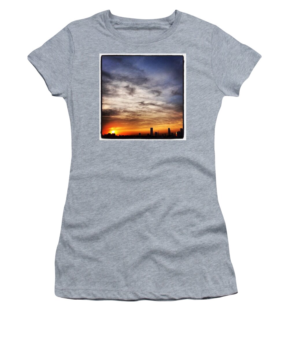  Women's T-Shirt featuring the photograph Tokyo Sunset by Lorelle Phoenix