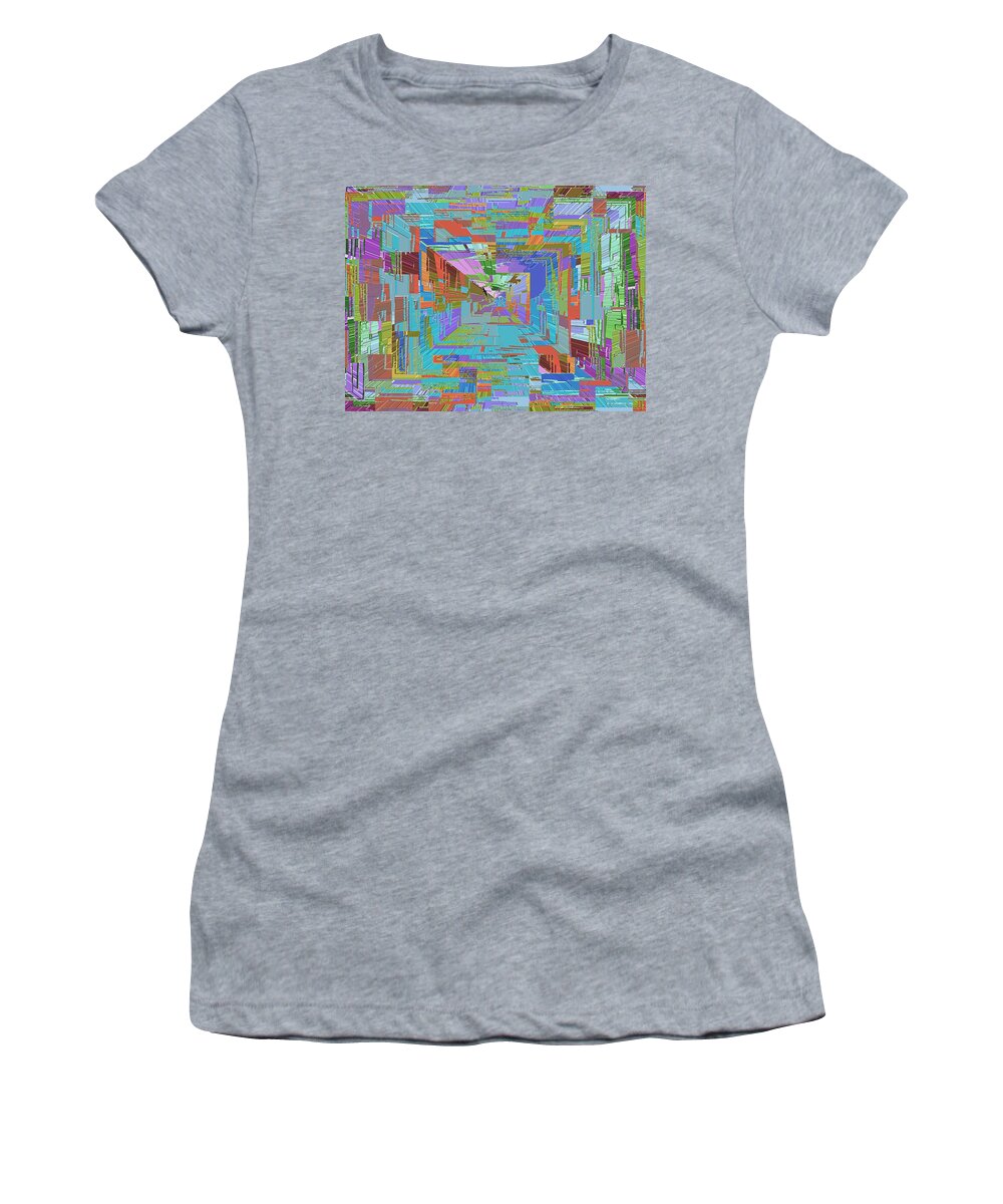 Abstract Women's T-Shirt featuring the digital art Topographic Albatross by Tim Allen