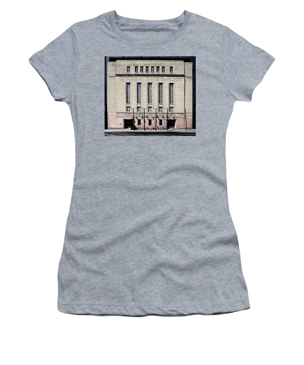 Tsx Women's T-Shirt featuring the photograph Toronto Stock Exchange 1 by Andrew Fare