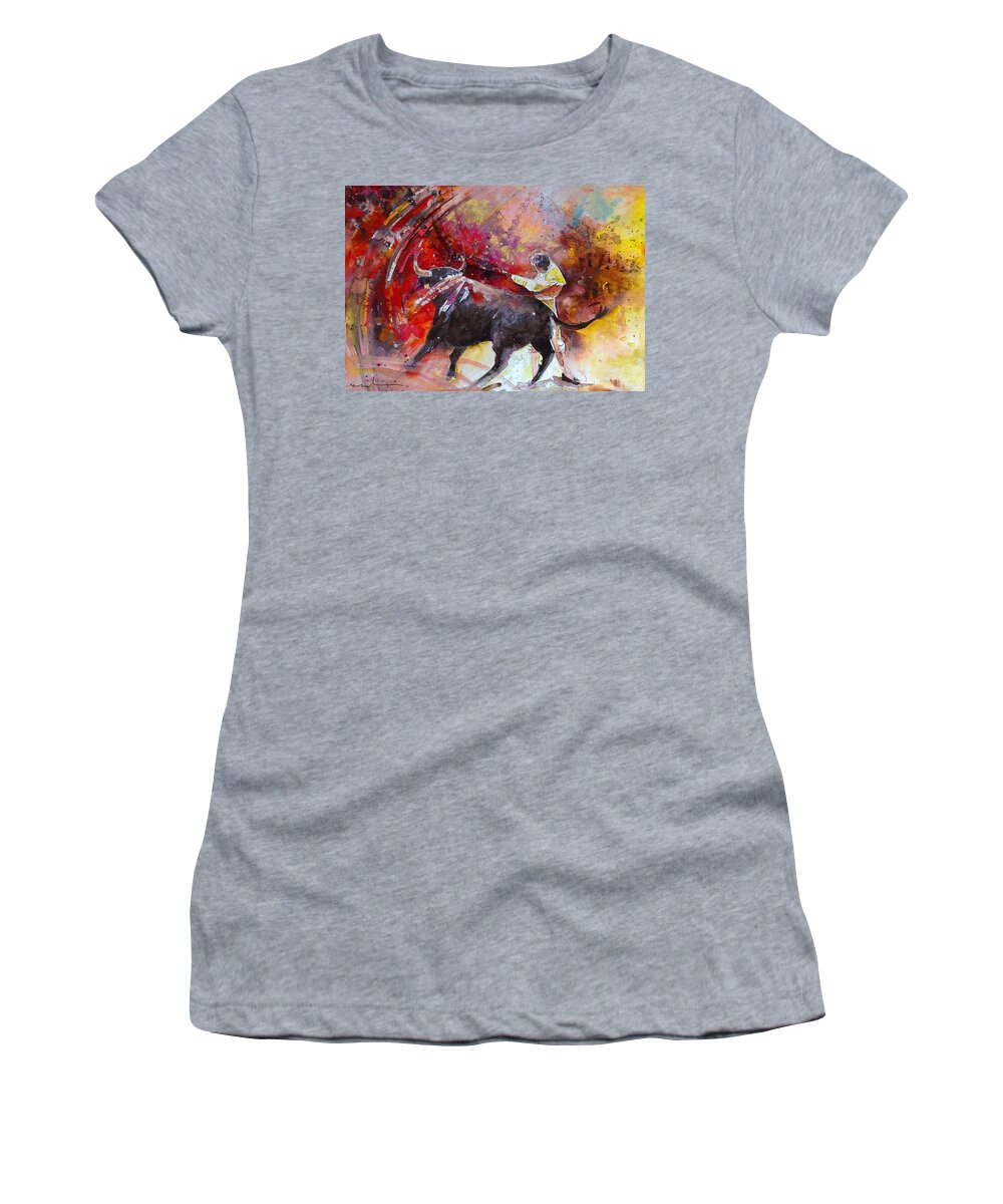 Animals Women's T-Shirt featuring the painting Toroscape 47 by Miki De Goodaboom