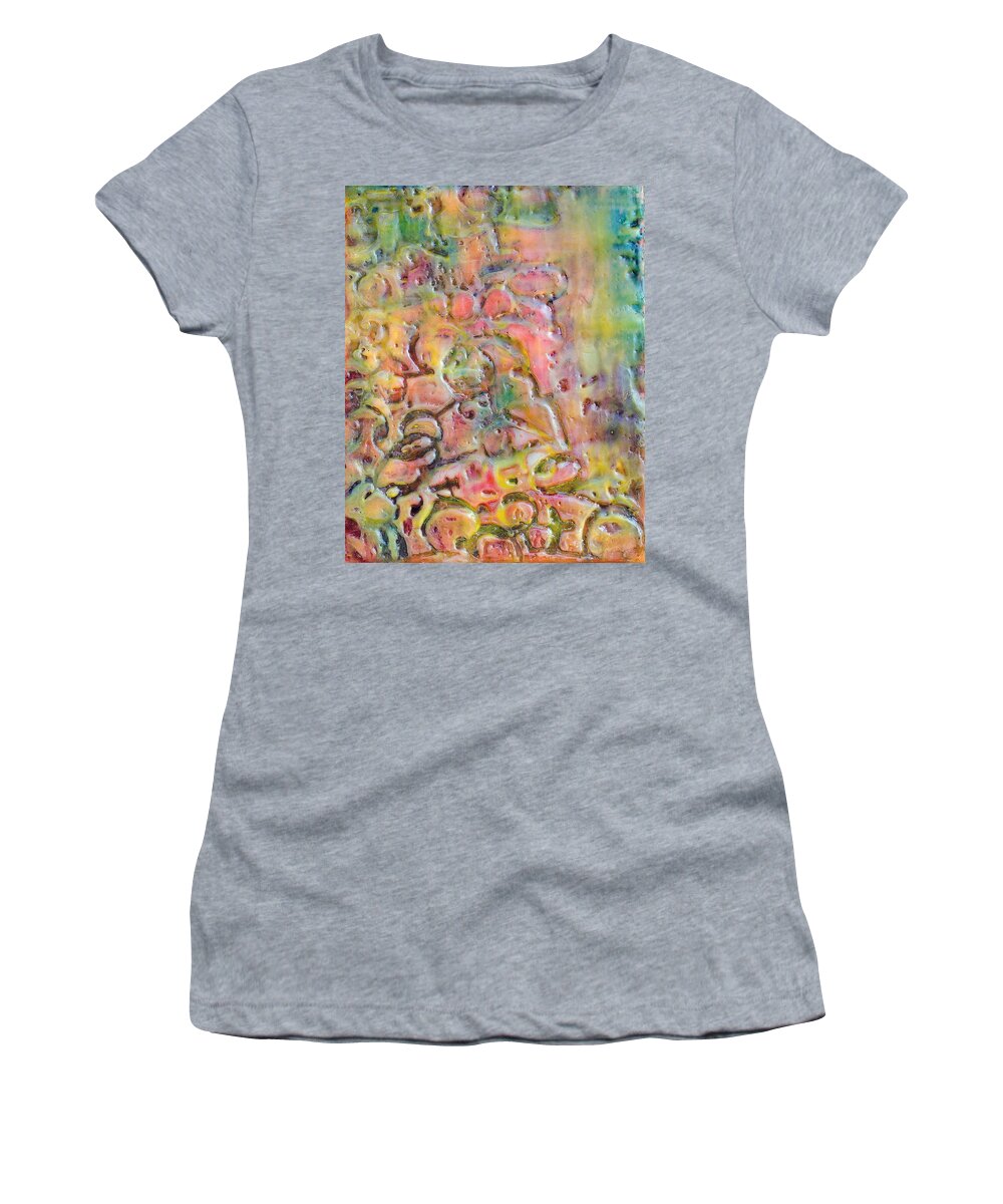 Totem Women's T-Shirt featuring the painting Totem Encaustic by Bellesouth Studio