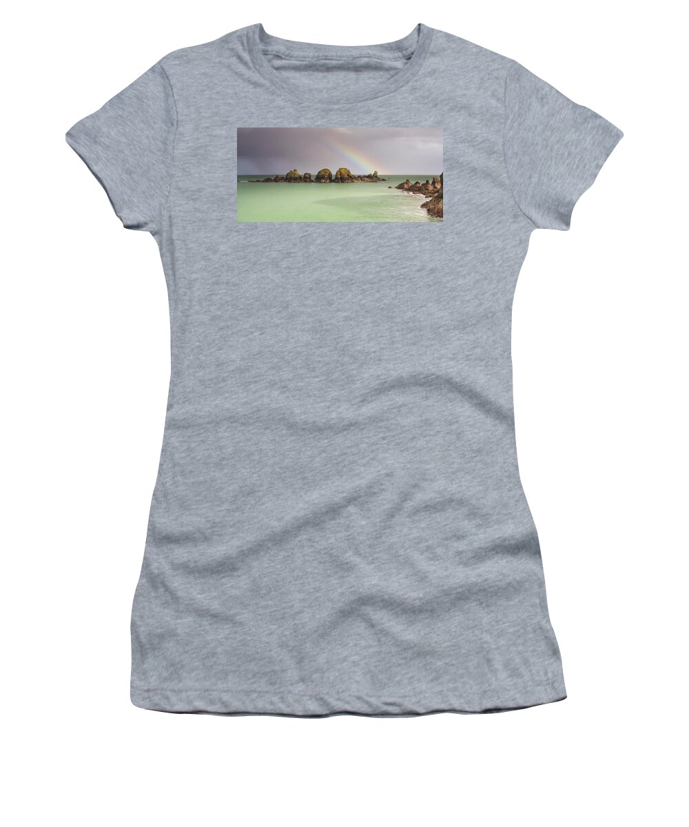 Sark Women's T-Shirt featuring the photograph Tranquil rainbow by Chris Smith