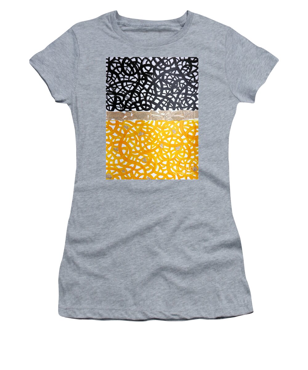 Contrasts Women's T-Shirt featuring the mixed media Transition by Cristina Stefan