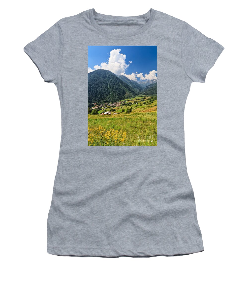 Alpine Women's T-Shirt featuring the photograph Trentino - Val di Pejo by Antonio Scarpi