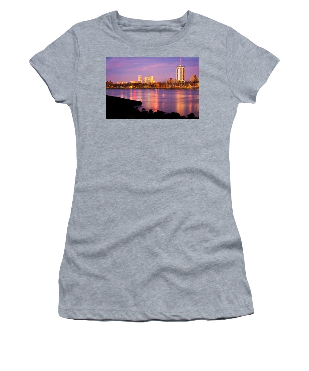 America Women's T-Shirt featuring the photograph Tulsa Oklahoma - University Tower View by Gregory Ballos