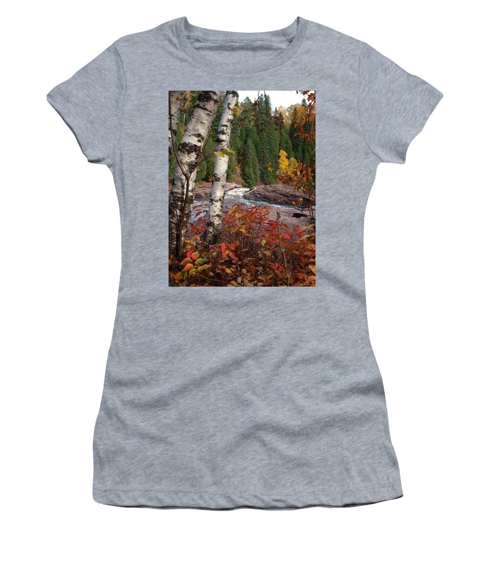 James Women's T-Shirt featuring the photograph Twin Aspens by James Peterson
