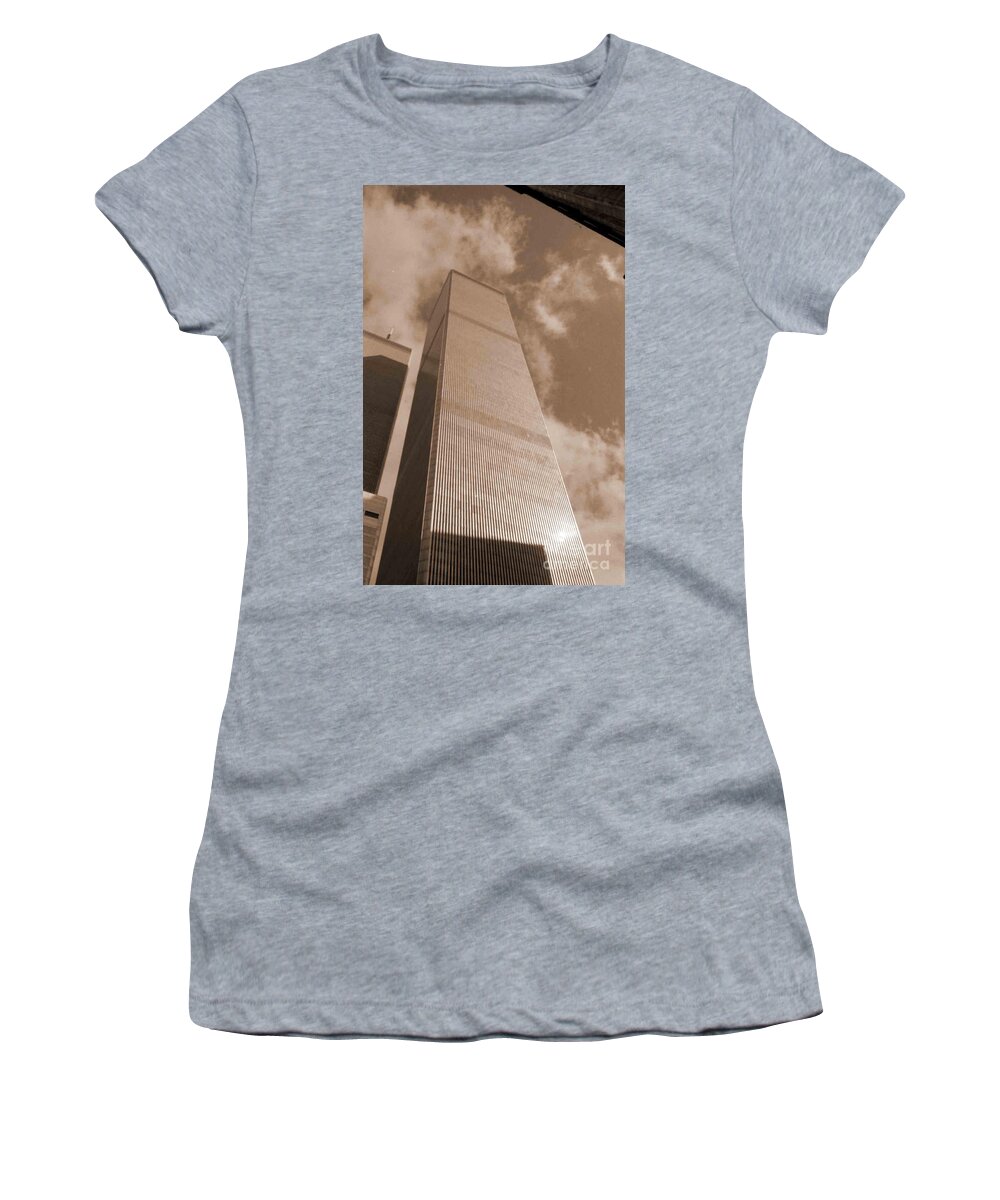 World Trade Center Women's T-Shirt featuring the photograph Twin Tower by George D Gordon III
