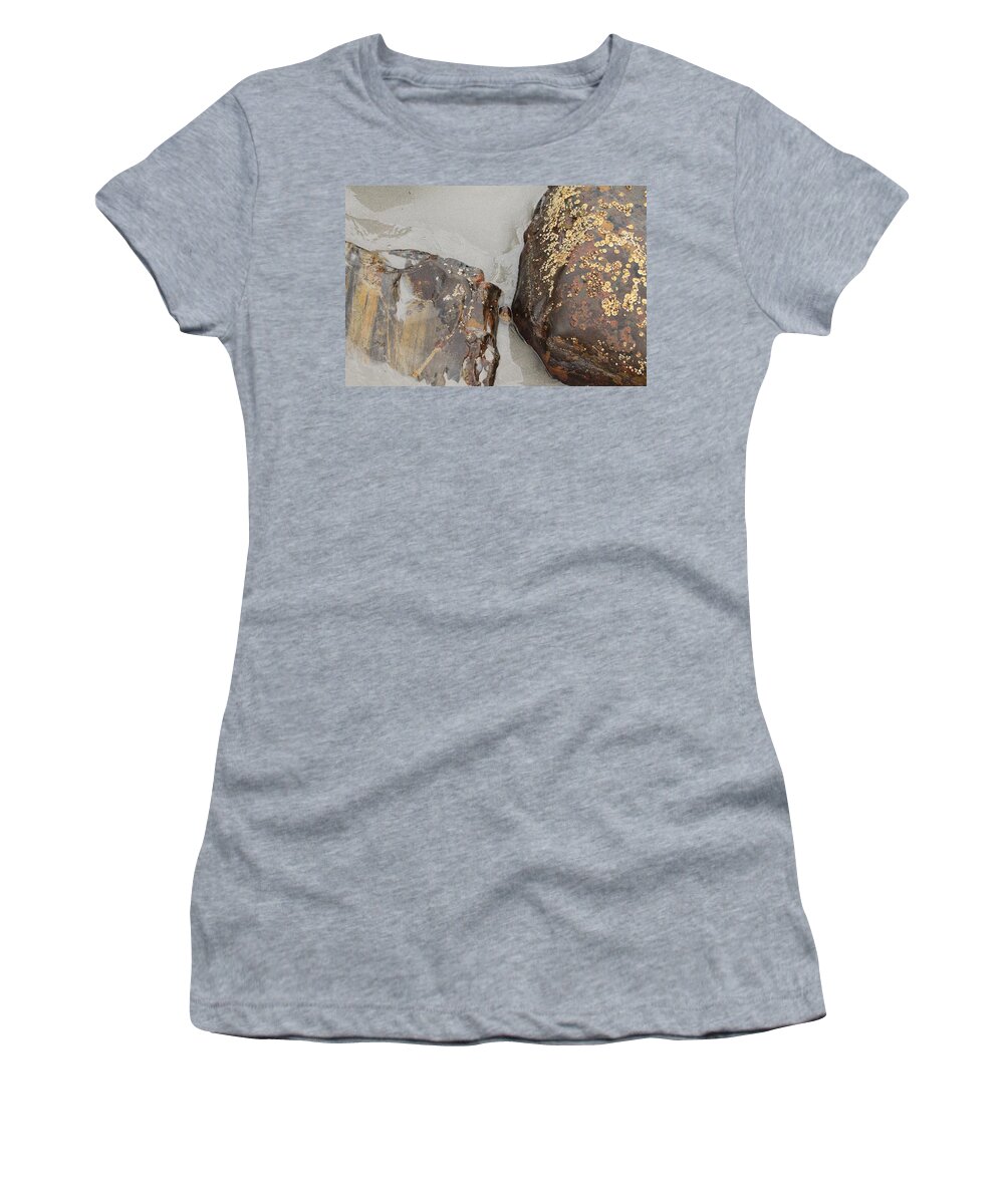Still Life Women's T-Shirt featuring the photograph Two Rocks by Michael Saunders