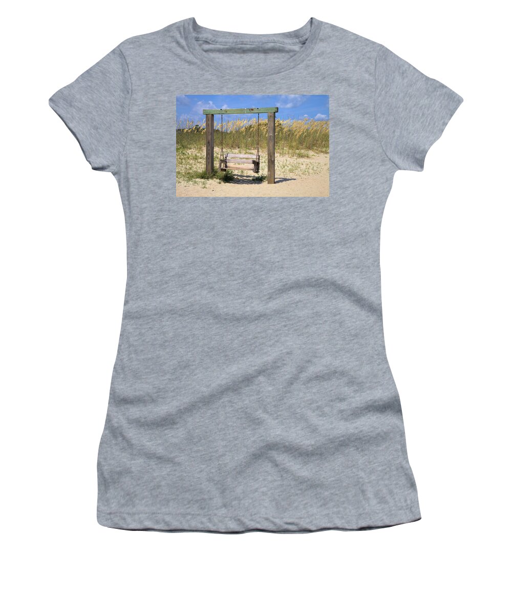 1820 Women's T-Shirt featuring the photograph Tybee Island Swing by Gordon Elwell