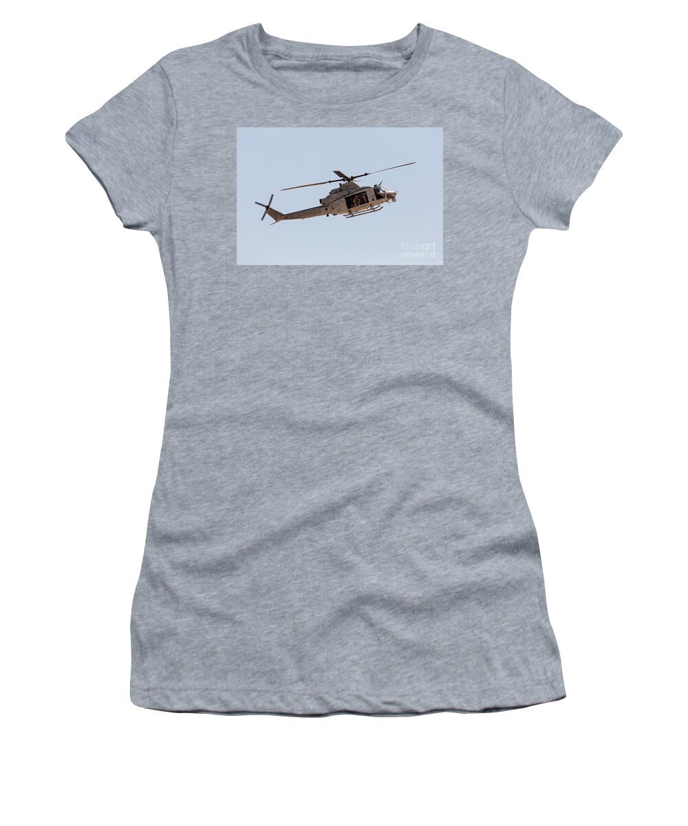 Huey Women's T-Shirt featuring the photograph UH-1 Insertion Team by John Daly