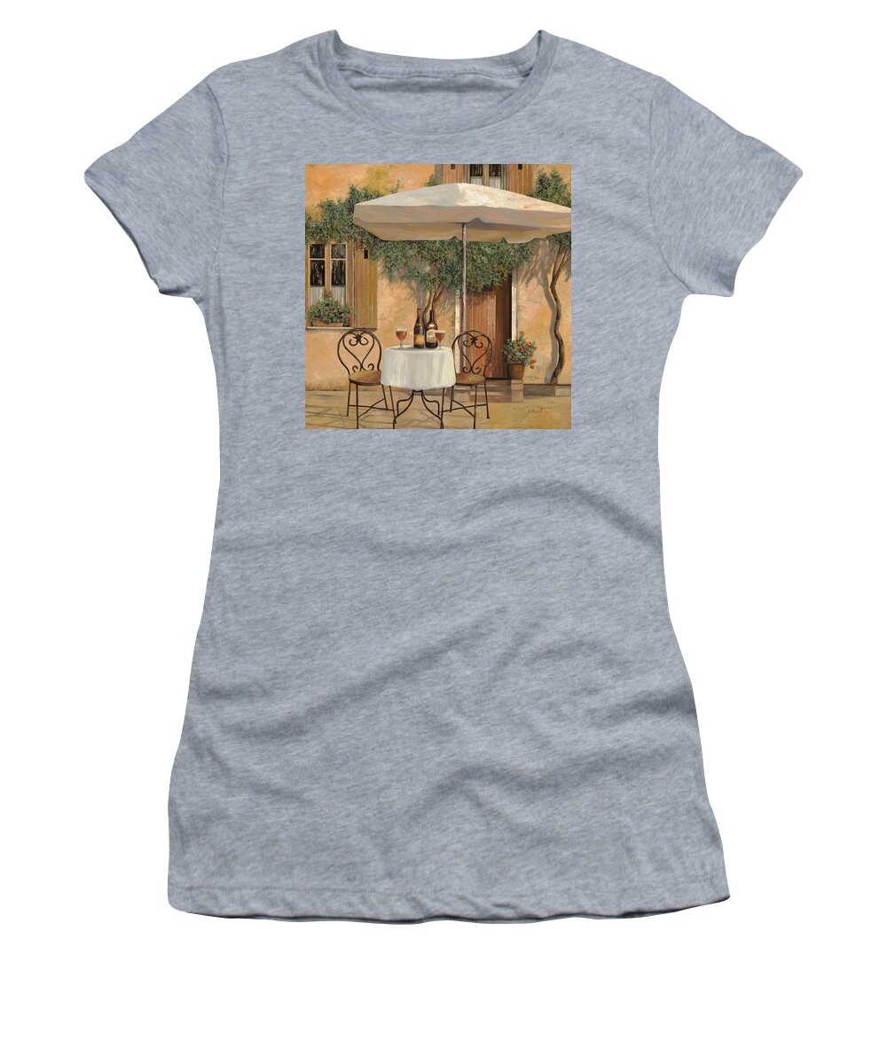 Chianti Women's T-Shirt featuring the painting Un Altro Bicchiere Prima Di Pranzo by Guido Borelli