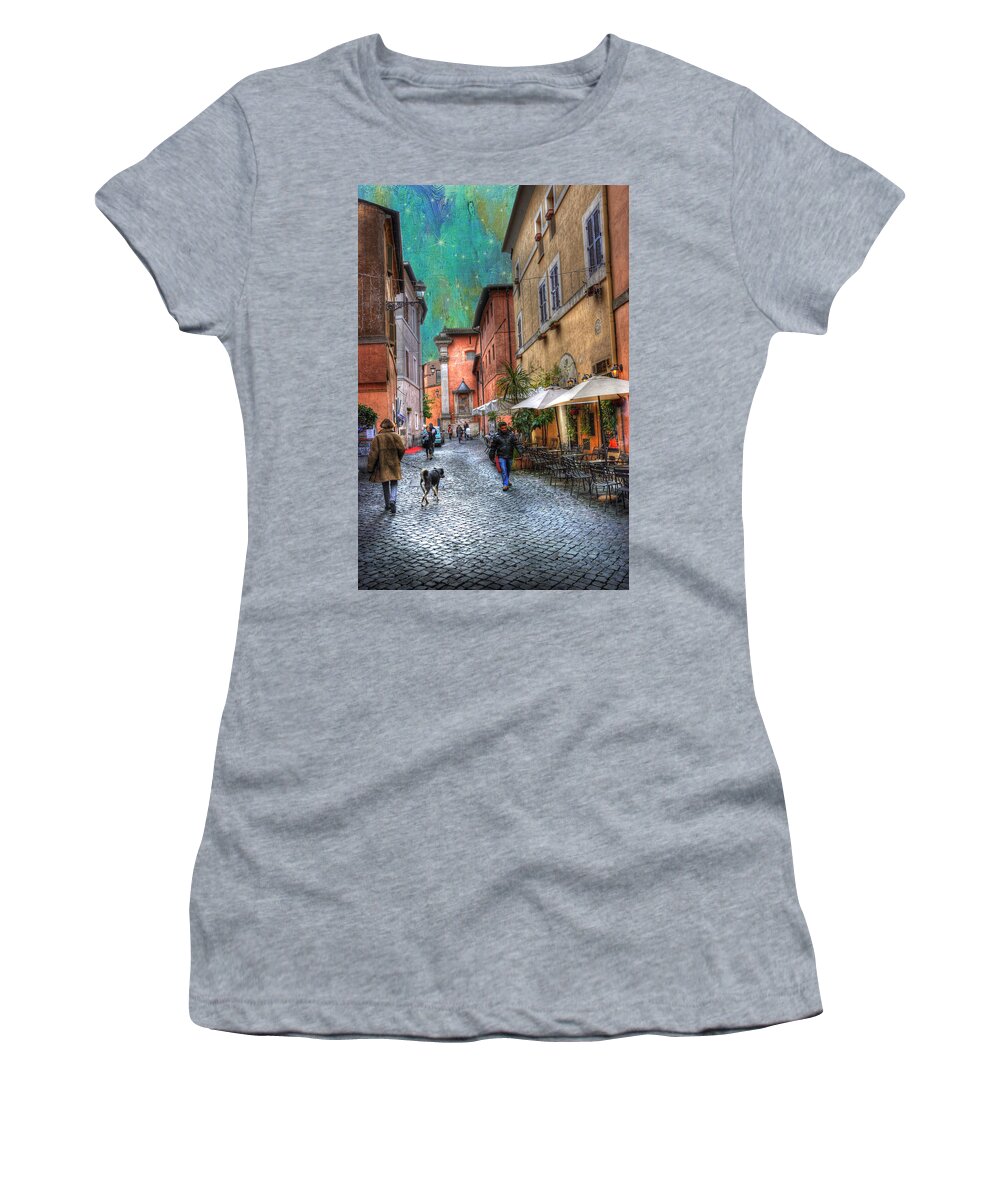 Ancient Women's T-Shirt featuring the photograph Una Notta a Roma by Juli Scalzi