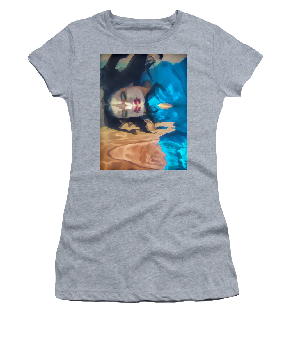 Underwater Women's T-Shirt featuring the photograph Underwater Geisha Abstract 1 by Scott Campbell