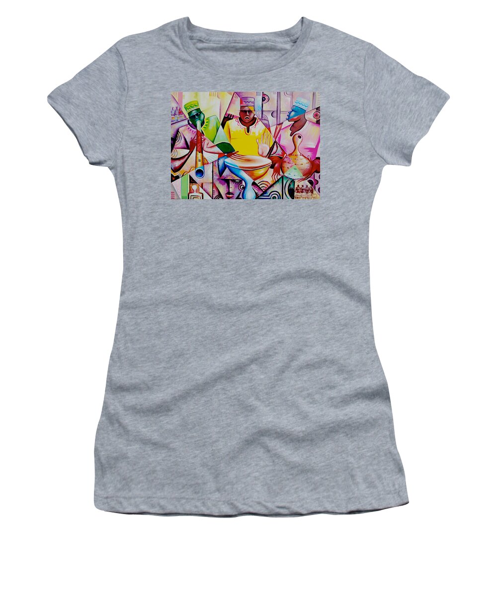 Ghanaian Art Women's T-Shirt featuring the painting Unity by Amakai