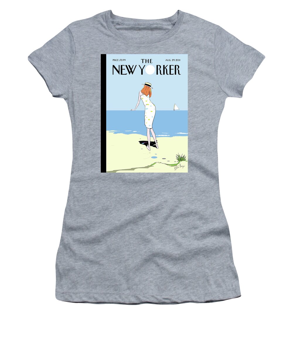 Beach Women's T-Shirt featuring the painting On the Horizon by Istvan Banyai