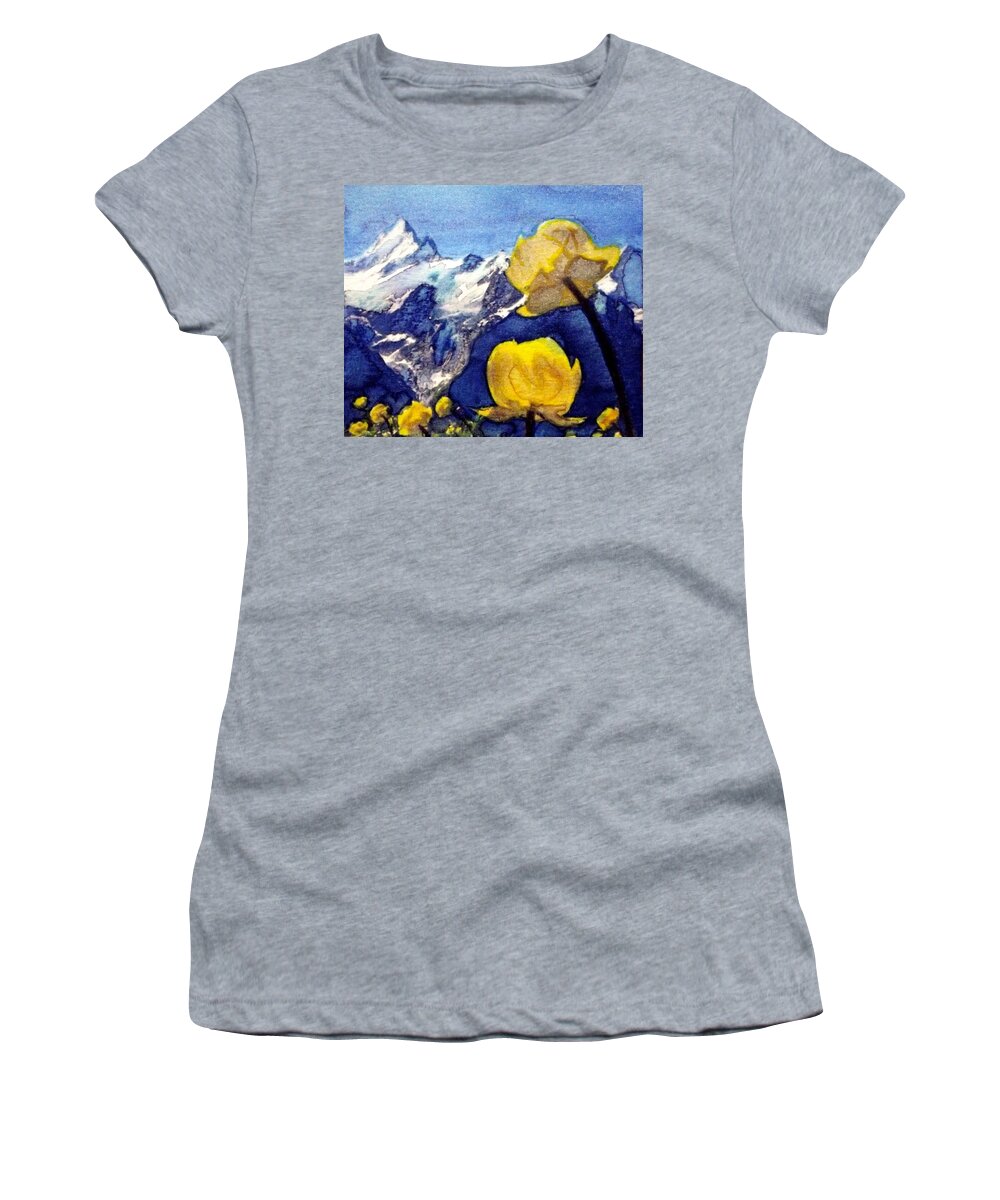 Landscape Women's T-Shirt featuring the painting Valley of Hope by Cara Frafjord
