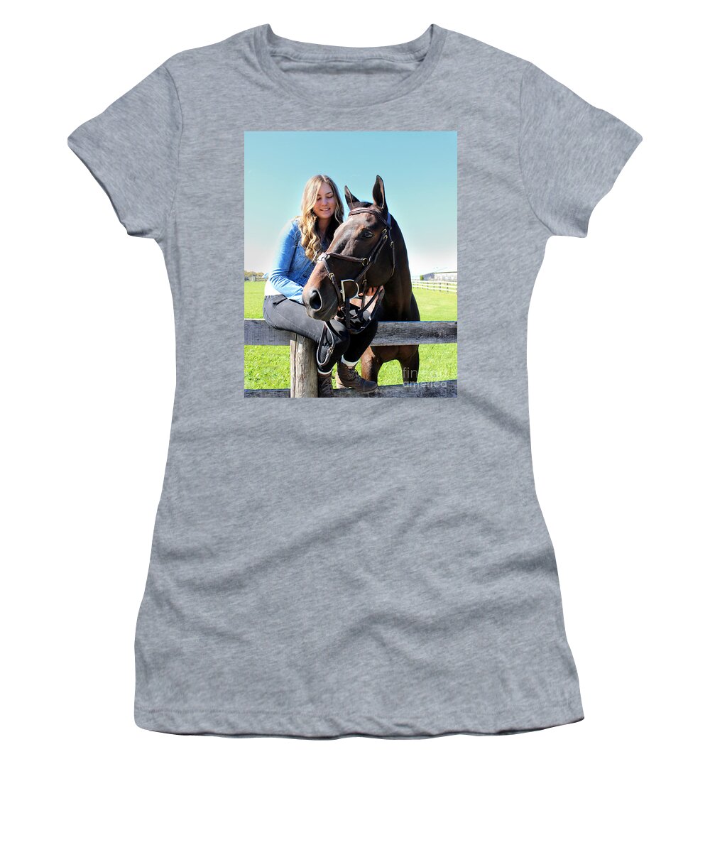  Women's T-Shirt featuring the photograph Vanessa Fritz 17 by Life With Horses