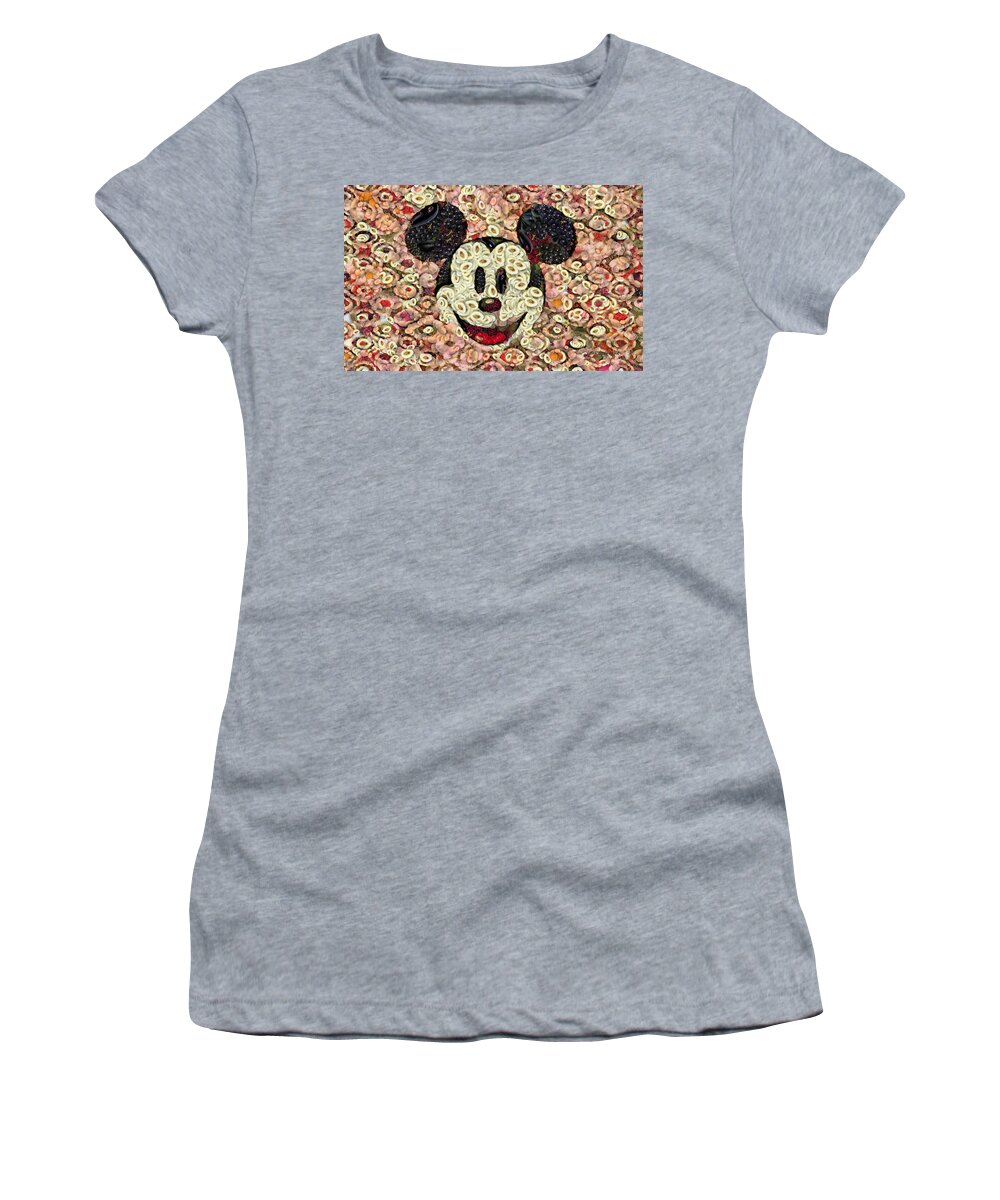 Art Women's T-Shirt featuring the digital art Veggie Mickey Mouse by Paulette B Wright