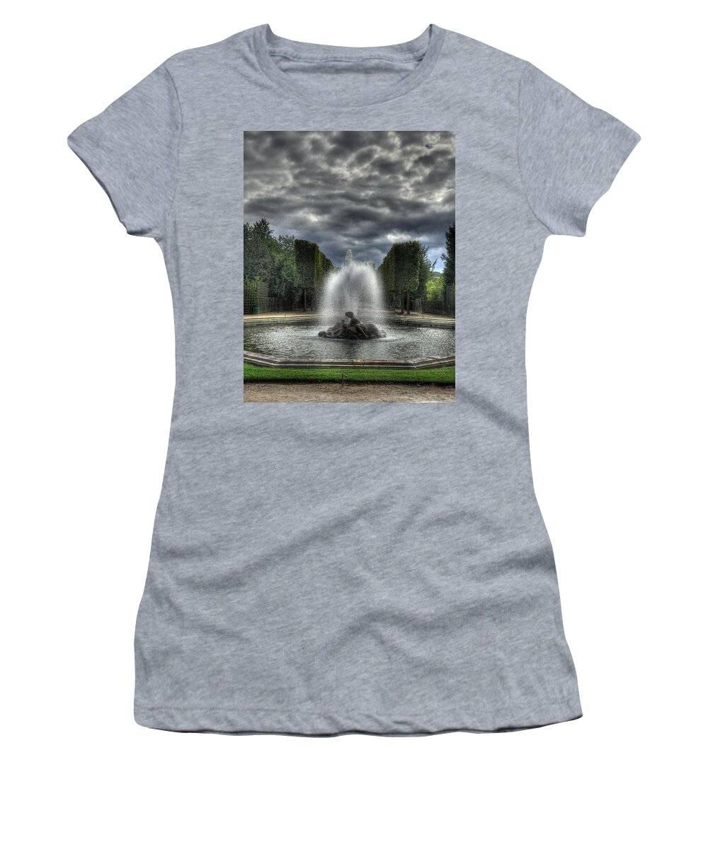 Versailles Fountain Women's T-Shirt featuring the photograph Versailles Fountain by Michael Kirk